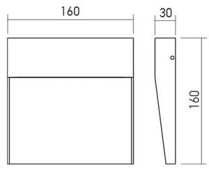 Redo 90478 - LED Екстериорен аплик LANDER LED/6W/230V IP54 бял