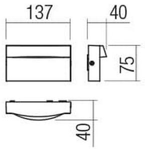 Redo 90425 - LED Екстериорен аплик POLIFEMO LED/8W/230V IP65 бял