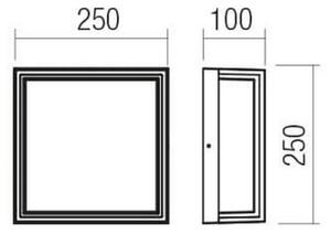 Redo 90565 - LED Екстериорен аплик QUADRIS LED/20W/230V IP54 антрацит