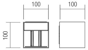 Redo 90291 - LED Екстериорна лампа WINK LED/10W/230V IP54