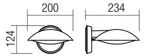 Redo 9617 - LED Екстериорен аплик CAPP LED/12W/230V IP54 антрацит