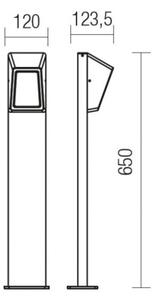 Redo 9168 - LED Екстериорна лампа ARGES LED/3W/230V IP54 кафяв