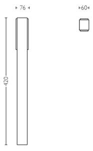 Philips - LED Екстериорна лампа STRATOSPHERE LED/3,8W/230V 42 см 2700K IP44