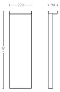 Philips - LED Екстериорна лампа BUSTAN LED/3,8W/230V 77 см IP44