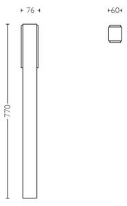 Philips - LED Екстериорна лампа STRATOSPHERE LED/3,8W/230V 77 см 2700K IP44