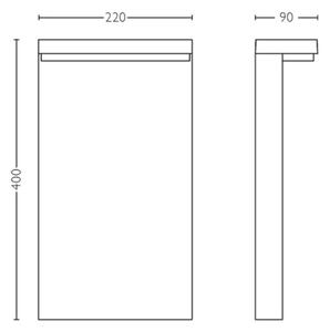 Philips - LED Екстериорна лампа BUSTAN LED/3,8W/230V 40 cm IP44