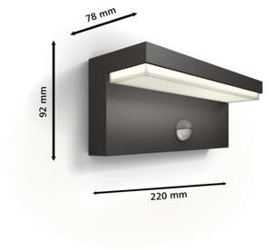 Philips - LED Екстериорен аплик със сензор BUSTAN LED/3,8W/230V IP44