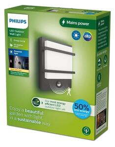 Philips - LED Екстериорен аплик със сензор PETRONIA LED/3,8W/230V IP44