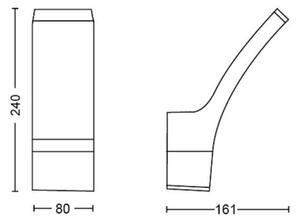 Philips - LED Екстериорен аплик SPLAY LED/3,8W/230V IP44