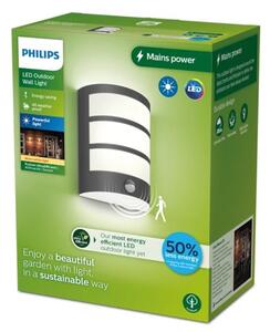 Philips - LED Екстериорен аплик със сензор PYTHON LED/3,8W/230V IP44