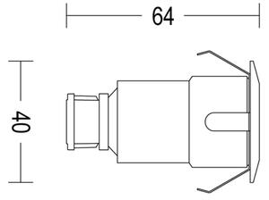 Philips - К-кт 3x LED Екстериорна лампа за вграждане SPORE LED/1W/24/230V IP67