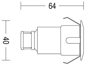 Philips - LED Екстериорна лампа за вграждане SPORE LED/1W/24V IP67