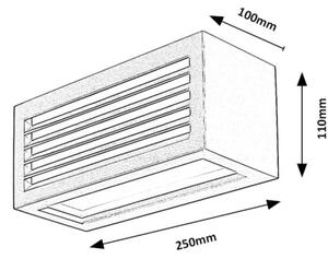 Rabalux 77100 - LED Екстериорен аплик LUBLIN LED/10W/230V IP54 черен