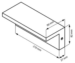 LED Екстериорен аплик TESA LED/10W/230V IP54 черен