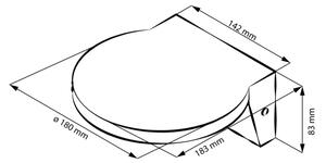 LED Екстериорен аплик TESA LED/10W/230V IP54 черен