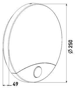 LED Екстериорен аплик със сензор HIBIS LED/15W/230V IP44