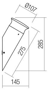 Redo 90073 - LED Екстериорен аплик ALGON LED/9W/230V IP65 черен