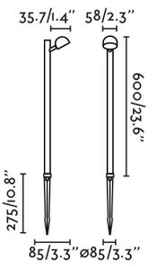 FARO 75571 - LED Екстериорна лампа BROT LED/7W/230V 60 см IP65