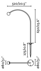 FARO 75561 - LED Екстериорна лампа CUCA LED/3W/24V 65 см IP65 антрацит