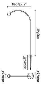 FARO 75562 - LED Екстериорна лампа CUCA LED/3W/24V 119,3 см IP65 антрацит