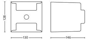 Philips 17322/93/16 - Екстериорен аплик със сензор GRASS 2xLED/4,5W/230V IP44