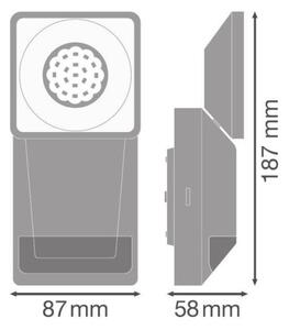 Ledvance - LED Екстериорен аплик със сензор SPOT LED/8W/230V IP55 бял