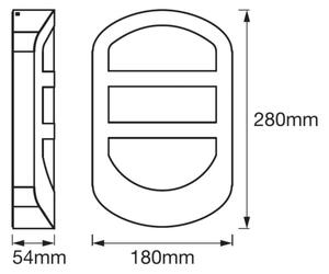 Ledvance - LED Екстериорен аплик PLATE LED/12W/230V IP44