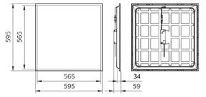 Philips - LED панел за окачен таван LED/34W/230V 4000K UGR<22 IP40