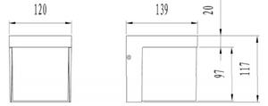 Trio - LED Екстериорен аплик YANGTZE LED/4,5W/230V IP54 3000K