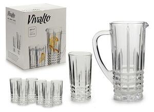 Комплект Съдове Vivalto 7 pcs Прозрачен (250 ml) (16 x 23,5 x 25,5 cm) 6 x (25 cl) / 1 x (1 l)