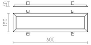 RED - Design Rendl - R12061 - LED Панел за вграждане STRUCTURAL LED/22W/230V