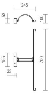 Redo 01-458 - LED Лампа за картина IKON LED/18W/230V лъскав хром