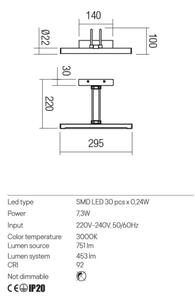 Redo 01-3469 - LED Лампа за картина IKON LED/7,3W/230V 29,5 см CRI 92 черен