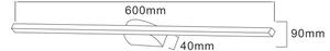 Zuma Line W89551-60BK - LED Лампа за картина ARVI LED/20W/230V 60 см черен