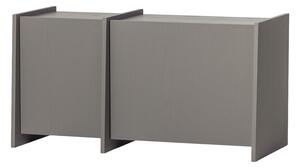 Сива маса за телевизор от декор от ясен 102x53x44 cm Brock – WOOOD