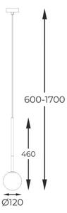 Zuma Line P0574-01F-SDFZ - Пендел ARCTURUS 1xG9/4W/230V черен