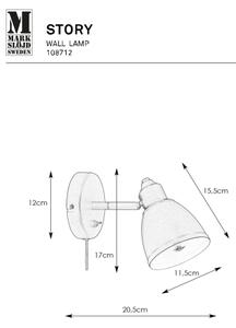 Markslöjd 108712 - Аплик STORY 1xE14/40W/230V черен