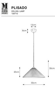 Markslöjd 108710 - Пендел PLISADO 1xE27/40W/230V Ø 50 см бежов