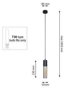 Пендел MELODY 1xE27/15W/230V черен