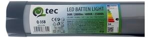 LED Лампа за под кухненски шкаф QTEC LED/36W/230V 120 см черен