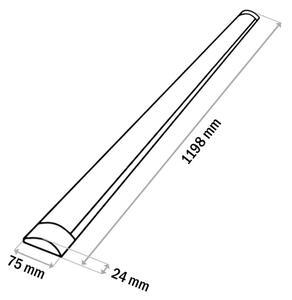 LED Лампа за под кухненски шкаф QTEC LED/36W/230V 120 см черен