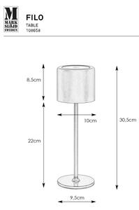 Markslöjd 108658 - LED Димируем rechargeable лампа FILO LED/2W/5V IP44 30 см бял