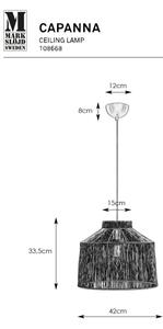 Markslöjd 108668 - Пендел CAPANNA 1xE27/40W/230V черен