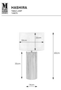 Markslöjd 108670 - Настолна лампа HASHIRA 1xE27/40W/230V бял/черен