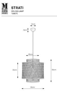 Markslöjd 108675 - Пендел STRATI 1xE27/40W/230V бежов/бамбук