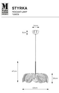 Markslöjd 108659 - Пендел STYRKA 1xE27/40W/230V Ø 63 см бежов