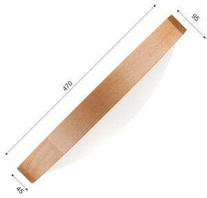 Brilagi-LED RGBW Димируем таванен осветител CARVALHO SLIM 3xE27/9W/230V Wi‑Fi, дъб, Ø47 см