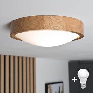 Brilagi - LED Плафониера CARVALHO SLIM 1xE27/60W/230V дъб Ø 27 см