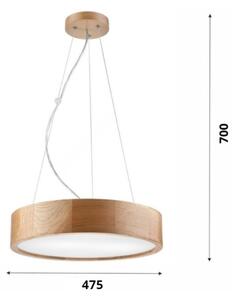 Brilagi - LED RGBW димируем полилей CARVALHO 3xE27/9W/230V Wi-Fi дъб пр. 47,5 см