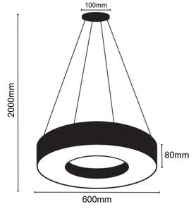 LED Пендел LED/30W/230V 4000K Ø 60 см